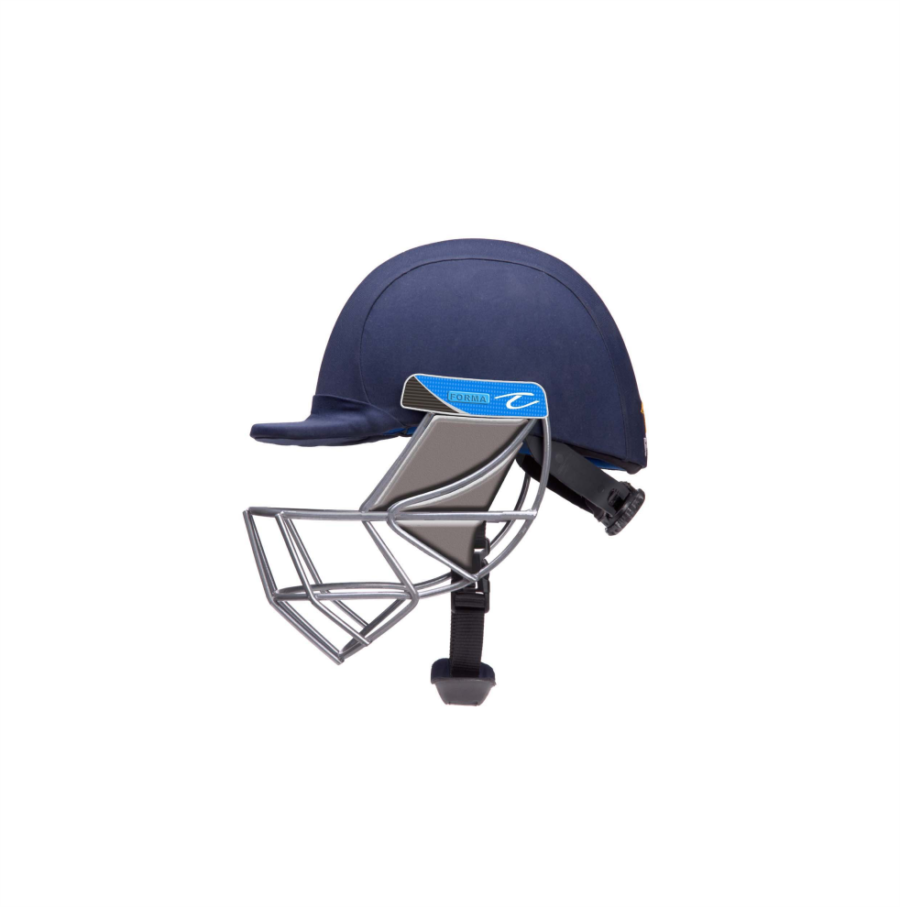 Forma Pro Axis TNM MED Cricket Helmet | Professional Cricket Helmet with Steel Visor | Navy