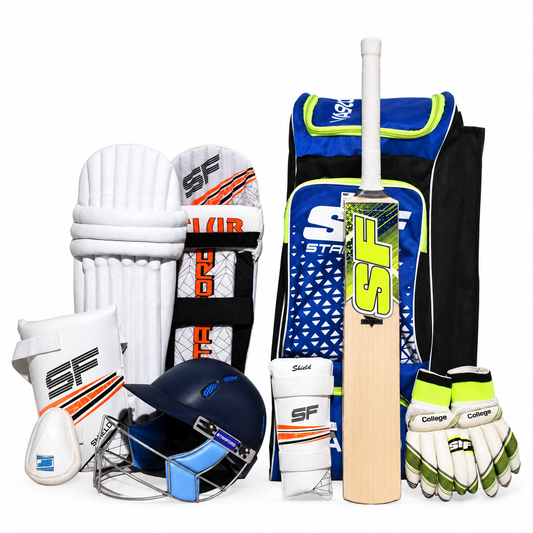 SF VA-900 Full Complete Kashmir Willow Cricket Kit (Blue)