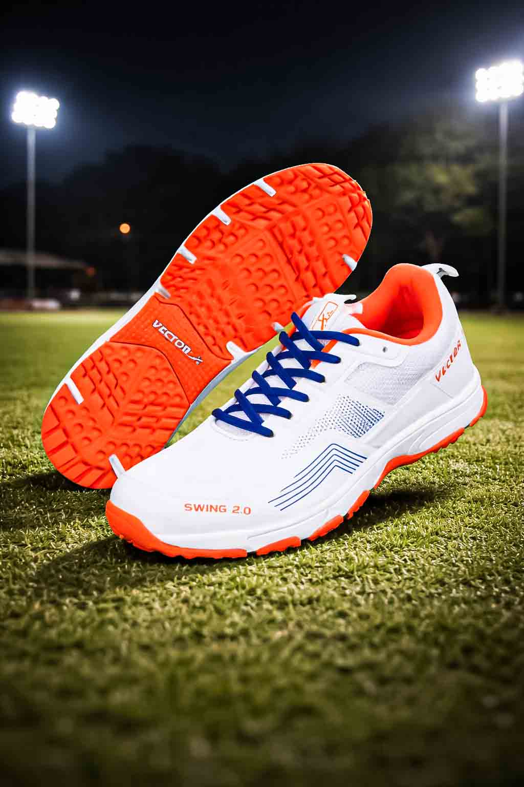 Vector X Swing 2.0 Cricket Shoes for Men & Boys | Lightweight Cricket Sports Shoes with Rubber Outsole, EVA Cushioning & Secure Fit