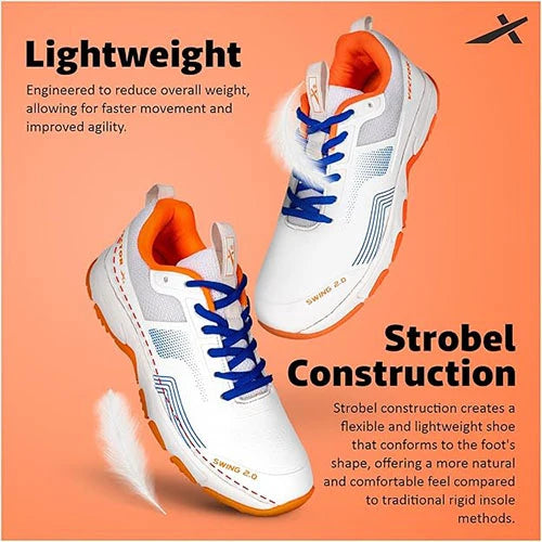 Vector X Swing 2.0 Cricket Shoes for Men & Boys | Lightweight Cricket Sports Shoes with Rubber Outsole, EVA Cushioning & Secure Fit