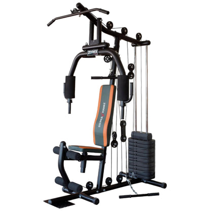 Zorex Fitness HGZ-1001 Round Pipe Multi-Gym Equipment for Home Workout with 72kg Weight Stack for Biceps, Triceps, Chest Press, LAT Pull Down, Leg Extension (Video Call Installation Assistance)