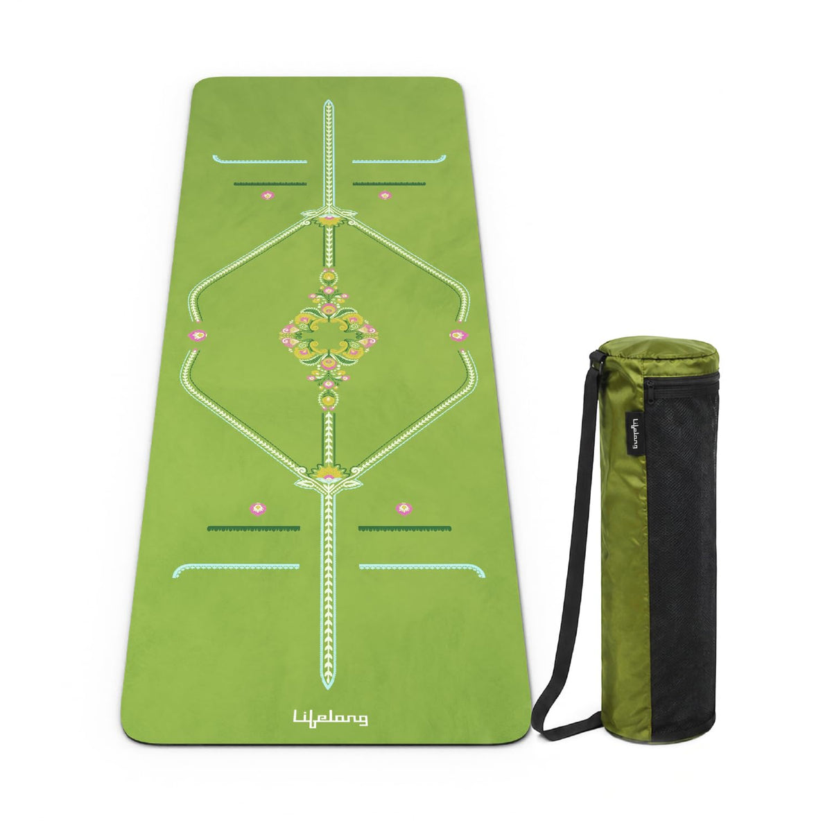 Lifelong 6mm Dual Color TPE Material Anti-Slip Yoga Mat for Home, Gym, Yoga, Workout and Exercise for Women & Men (6 Months Warranty,Llym115), Navy Blue/Blue