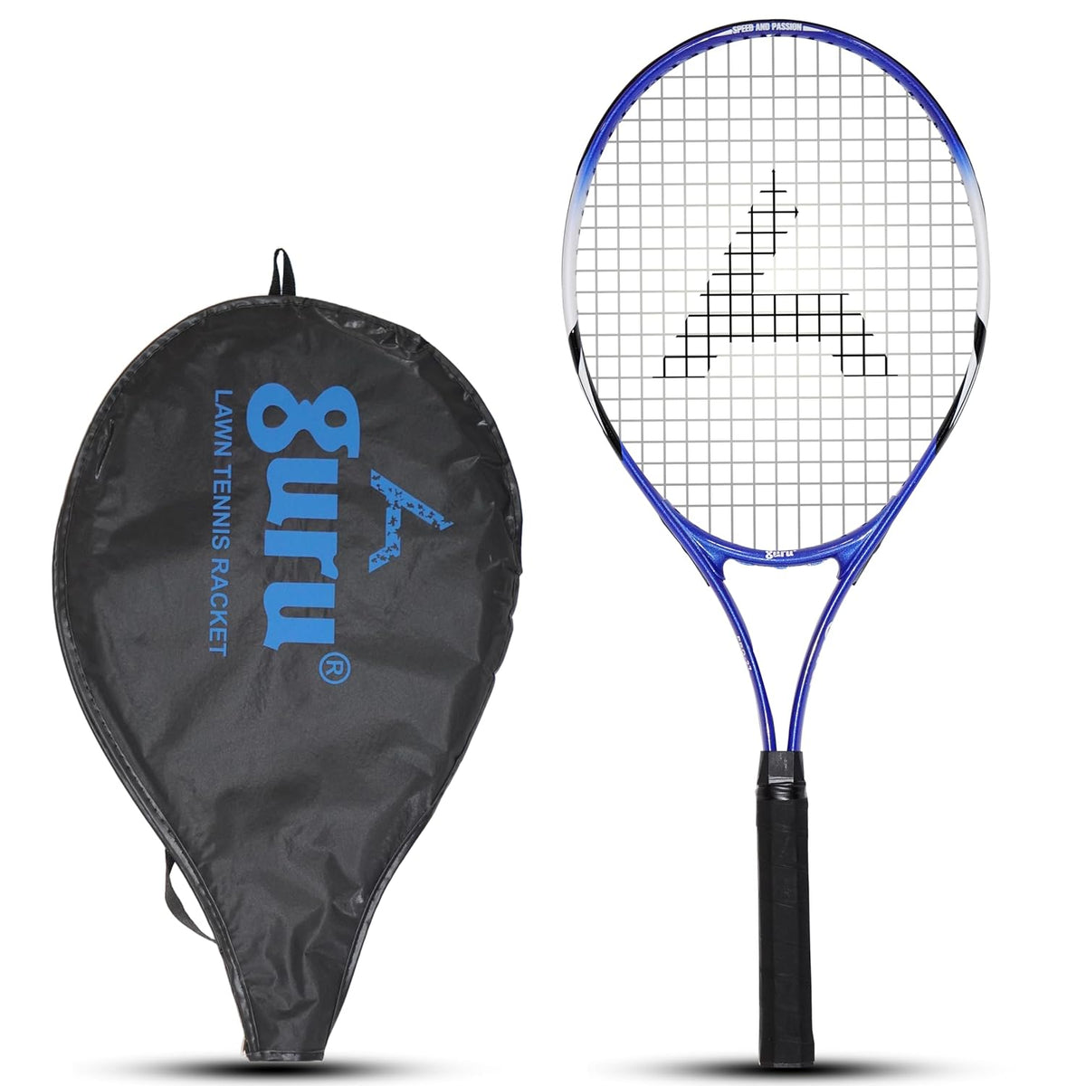 GURU Aluminium Lawn Tennis Racket for Men & Women Pack of 1 with Cover