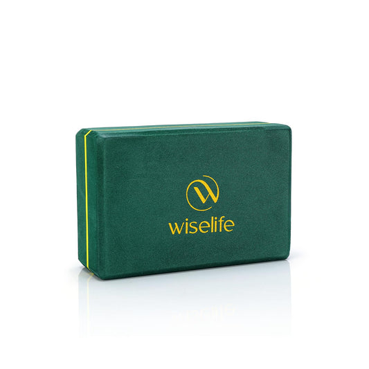 WiseLife Bottle Green Yoga Block | Yoga Brick, High Density Premium EVA Foam Material, Soft Surface for balance, support & performance, Yoga Props(Pack of 1, Extra Large Size)