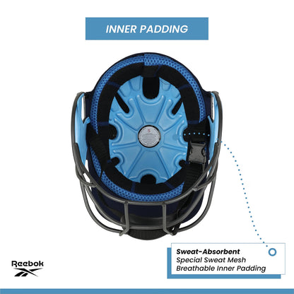 Reebok Super Drive Cricket Helmet (Adjustable Steel Grill), Lightweight)