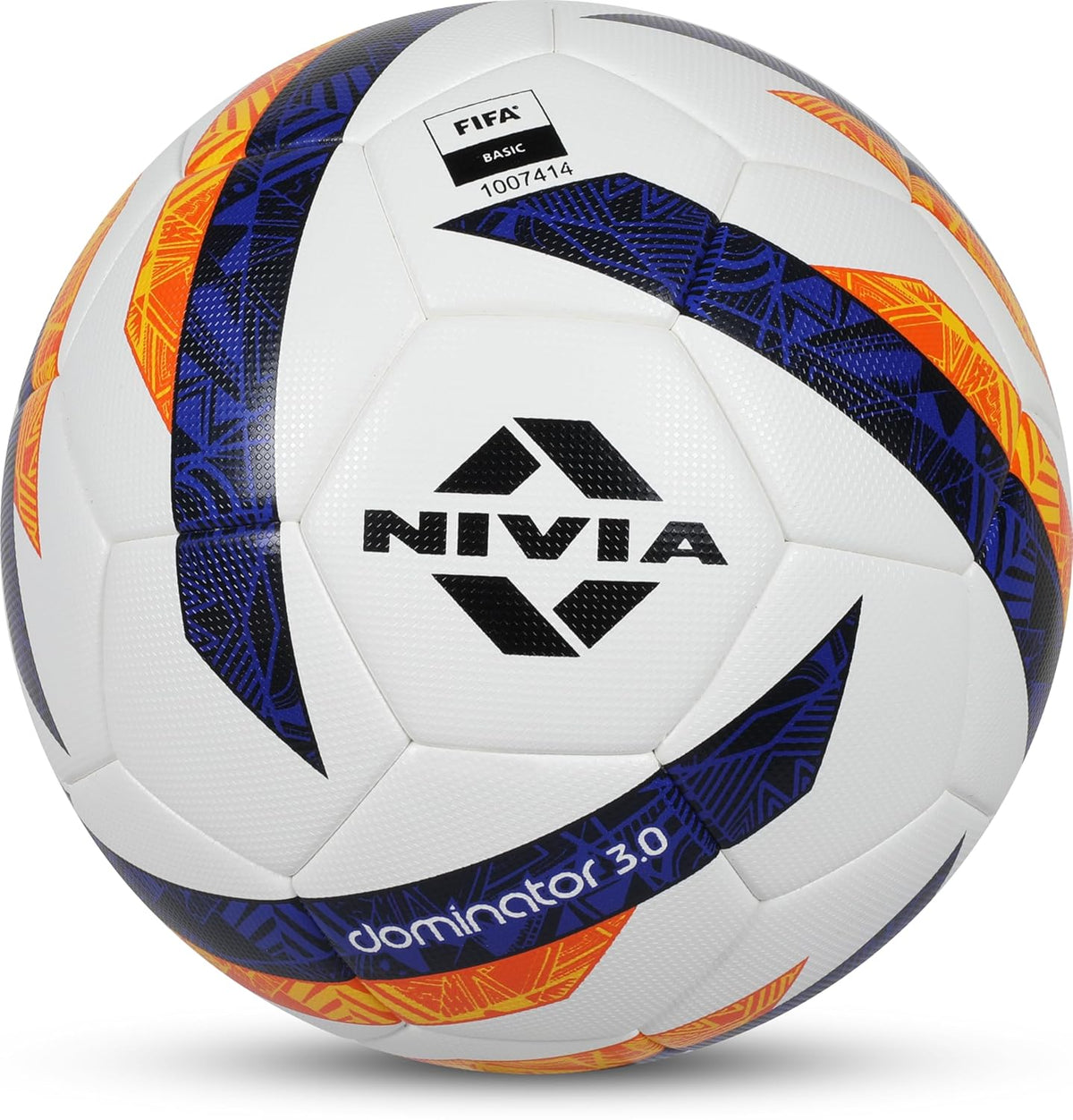 Nivia Dominator 3.0 Football, Match Ball, 32 Panels, Durable & Soft PU Leather, Butyl Fabric Wounded Bladder, FIFA Basic, to Play on Both Natural and Artificial Grass