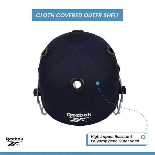 Reebok Super Drive Cricket Helmet (Adjustable Steel Grill), Lightweight)
