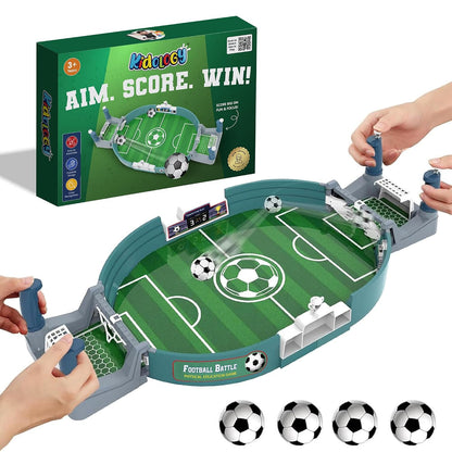 Kidology Football Table Interactive Game for Kids | Indoor Mini Football Board Game 2 Players | Portable Table Football Soccer Game Set with Balls, Goals & Controllers | Fun Sports Toy & Gift for Kids