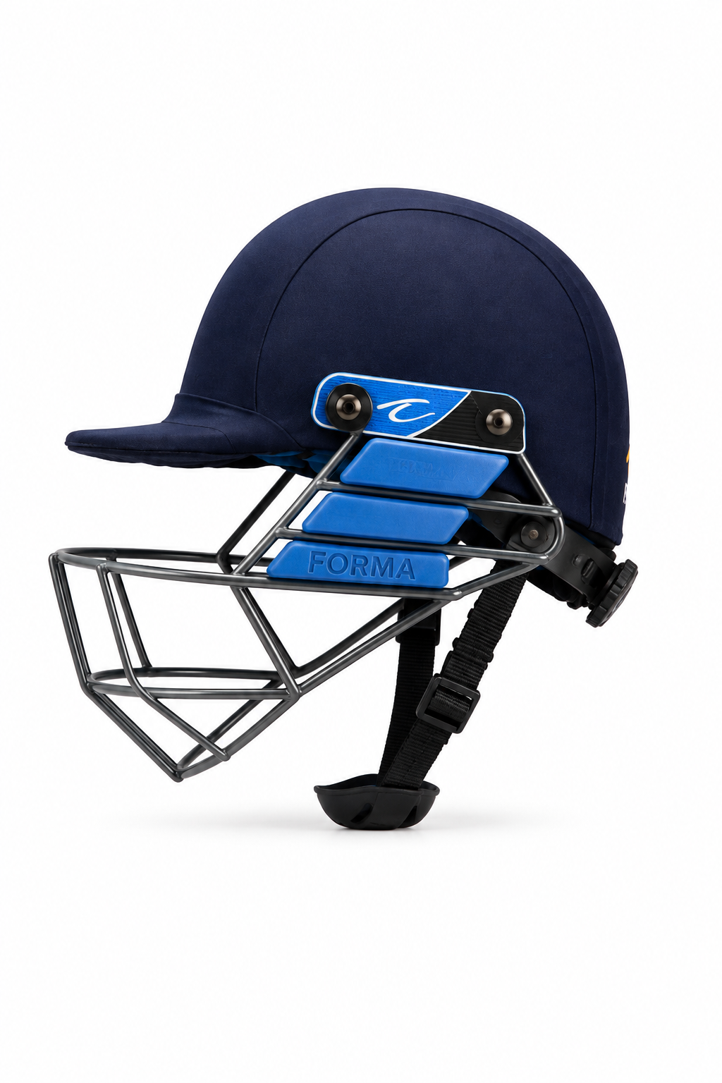 Forma Pro Axis TNM MED Cricket Helmet | Professional Cricket Helmet with Steel Visor | Navy