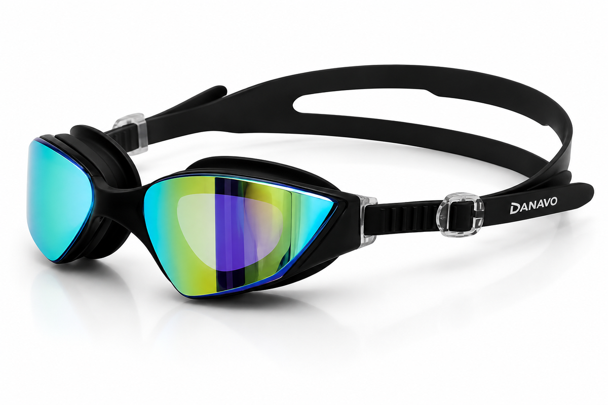 Airavat HYDROFIT 1017 Swimming Goggles | Anti-Fog UV Protection Adjustable Swim Goggles for Men, Women & Kids | Multi-Colour