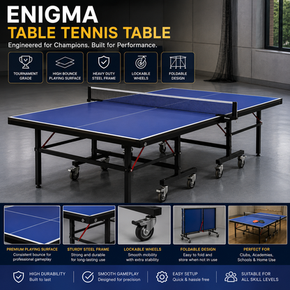KTR Matco Enigma Table Tennis Table | Professional Indoor Foldable TT Table | Premium Tournament Series