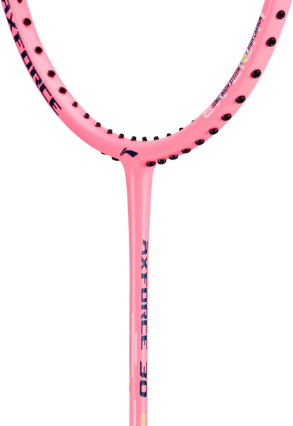 Li-Ning Axforce 30 Badminton Racket | High-Modulus Carbon Fiber Professional Badminton Racquet | Pink