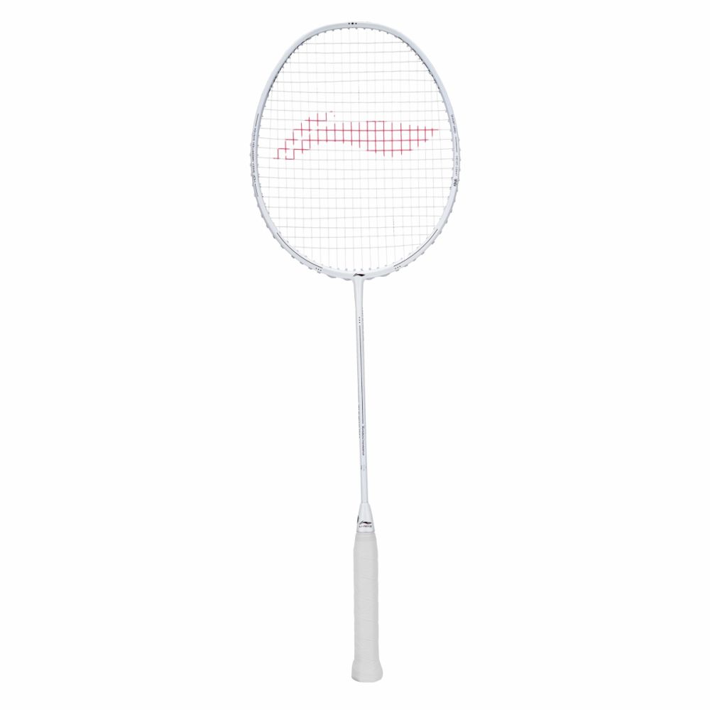 Li-Ning Turbo Charging Marshal Unstrung Badminton Racket | Professional Carbon Fiber Badminton Racquet | White