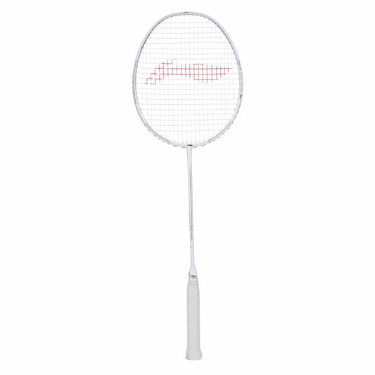 Li-Ning Turbo Charging Marshal Unstrung Badminton Racket | Professional Carbon Fiber Badminton Racquet | White