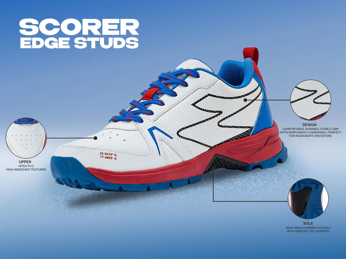 SG SCORER EDGE Shoes White/Red
