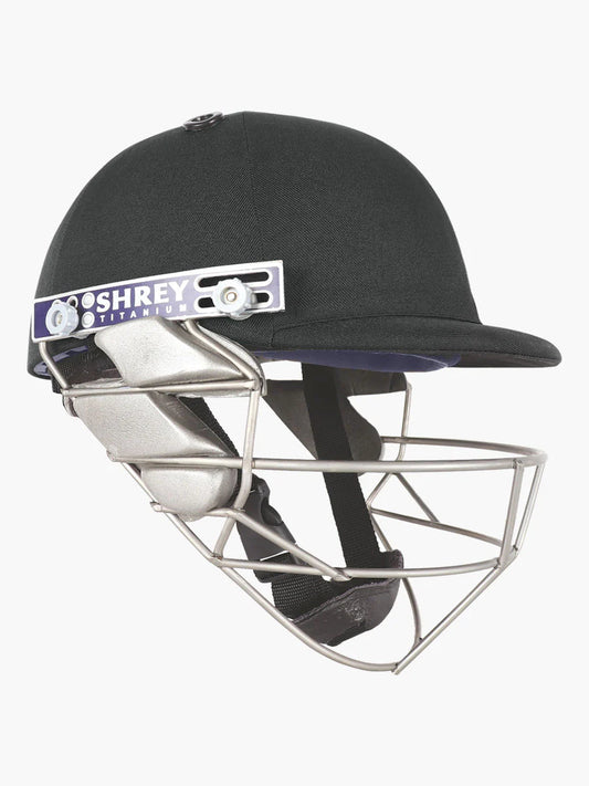 Shrey Pro Guard Titanium 2.0 Cricket Helmet | Professional Titanium Grill Batting Helmet | Navy