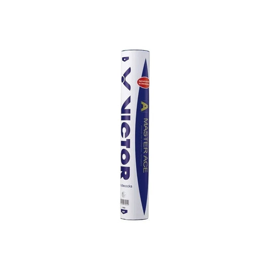 VICTOR Master Ace Shuttlecock – Premium Goose Feather, BWF Approved, Full Cork Tournament Shuttlecock (12 pcs)