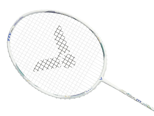 Victor Thruster TTY Ultima Badminton Racket | Professional High Modulus Graphite Power Racquet | White