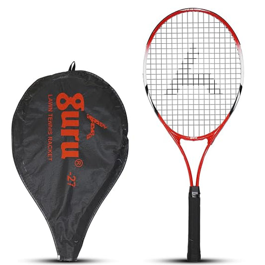 GURU Aluminium Lawn Tennis Racket for Men & Women Pack of 1 with Cover