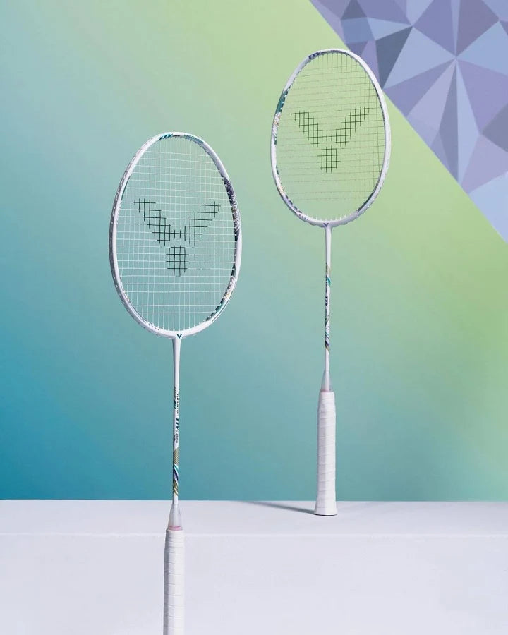 Victor Thruster TTY Ultima Badminton Racket | Professional High Modulus Graphite Power Racquet | White