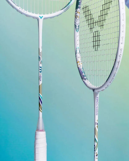 Victor Thruster TTY Ultima Badminton Racket | Professional High Modulus Graphite Power Racquet | White