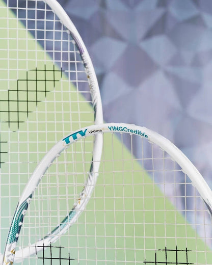 Victor Thruster TTY Ultima Badminton Racket | Professional High Modulus Graphite Power Racquet | White