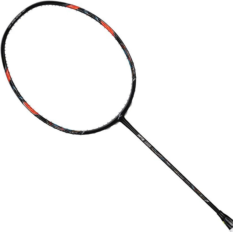Hundred Battle 1000 Badminton Racket | Professional Carbon Fiber Lightweight Badminton Racquet | Black & Blue