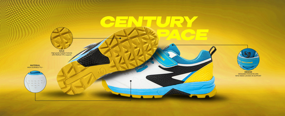 SG CENTURY PACE Shoes White/Blue/Yellow